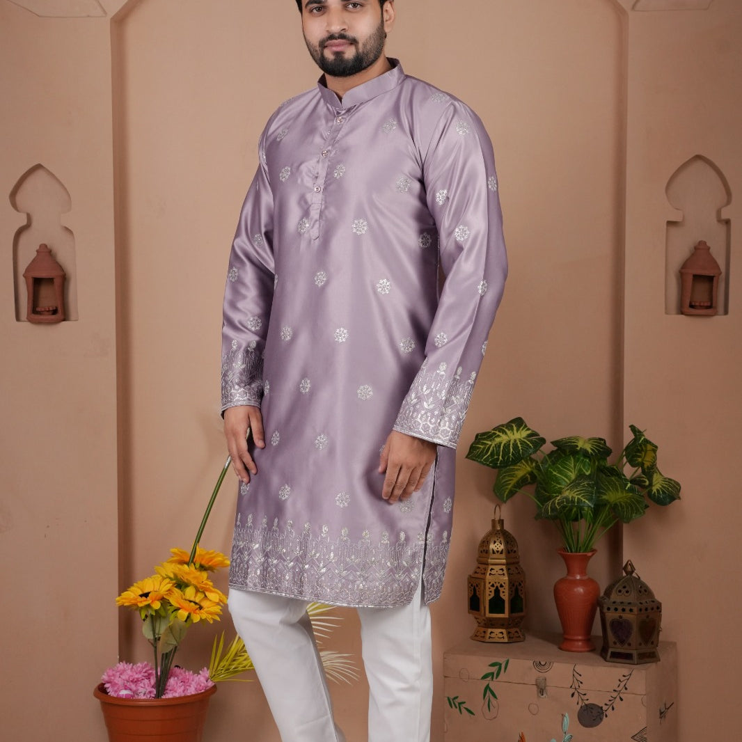 Mens Occasionally Silk Kurta Set