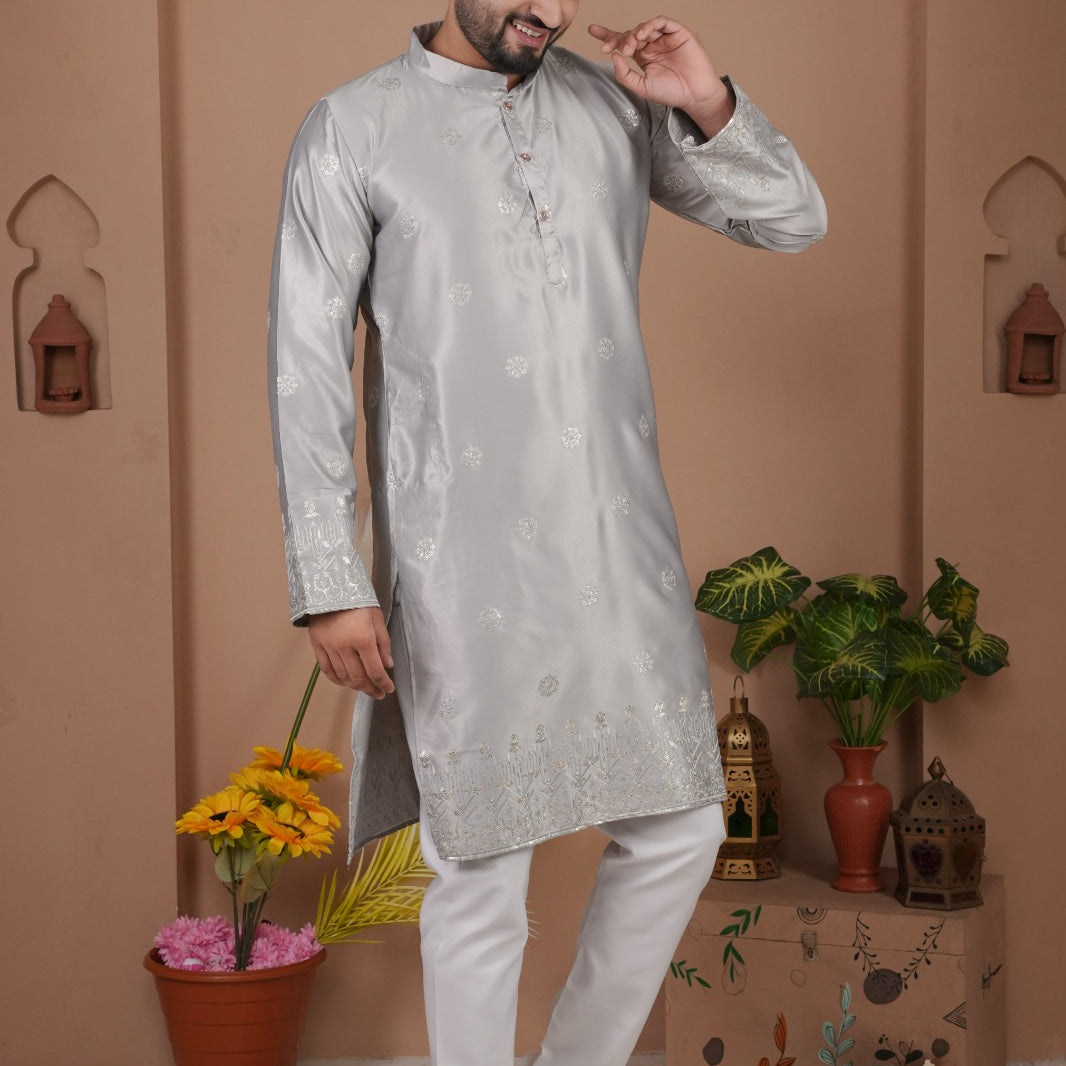 Mens Occasionally Silk Kurta Set