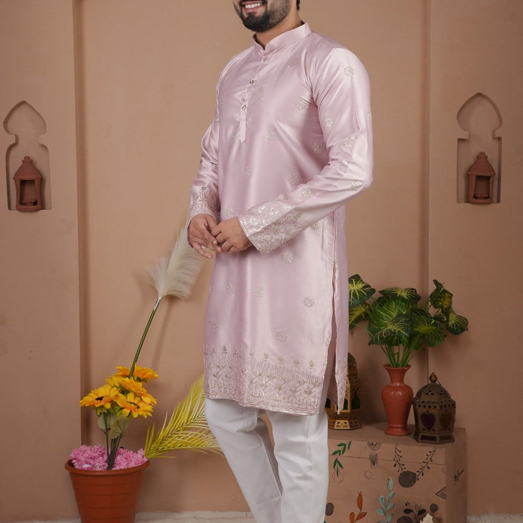 Mens Occasionally Silk Kurta Set