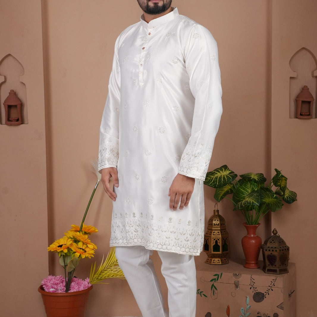 Mens Occasionally Silk Kurta Set