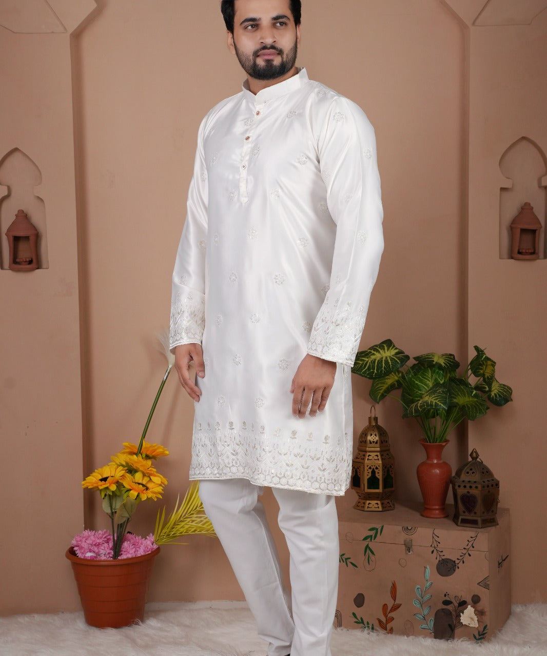 Mens Occasionally Silk Kurta Set