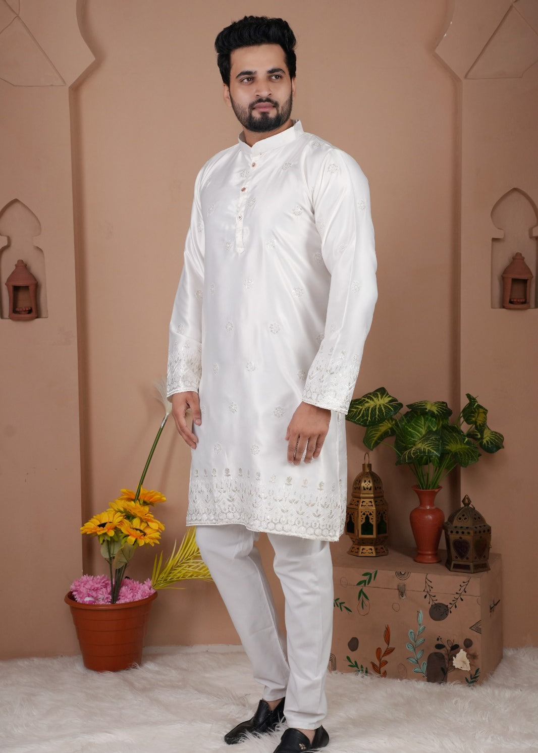 Mens Occasionally Silk Kurta Set
