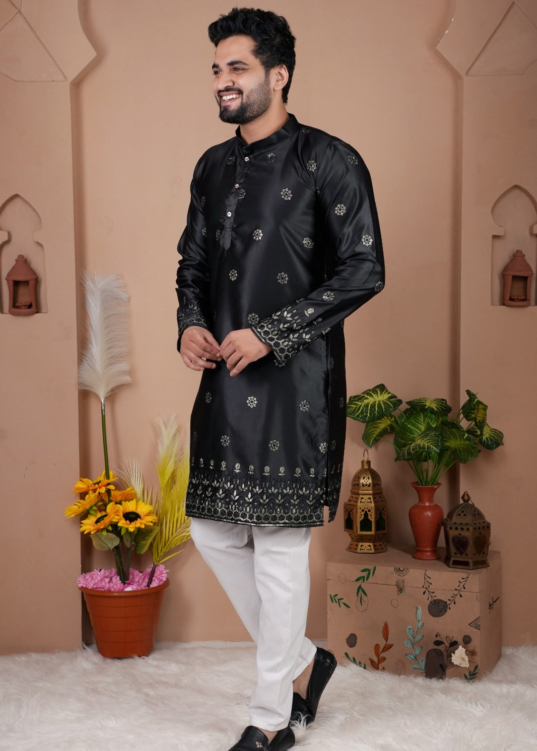 Mens Occasionally Silk Kurta Set