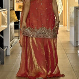 Premium Shiny Silk Top Plazzo