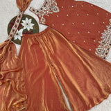 Premium Shiny Silk Top Plazzo