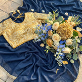 Dark Blue Georgette Saree