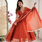 Elegance Embroidered Anarkali Gown
