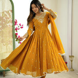 Elegance Embroidered Anarkali Gown