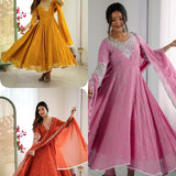 Elegance Embroidered Anarkali Gown