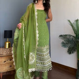 Desirable Bandhej Print Suit