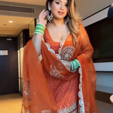 Desirable Bandhej Print Suit