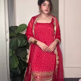 Desirable Bandhej Print Suit