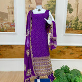 Desirable Bandhej Print Suit
