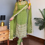 Desirable Bandhej Print Suit