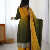 Premium Shaded Chinon Silk Suit