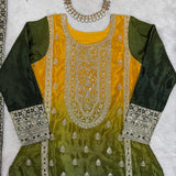 Premium Shaded Chinon Silk Suit