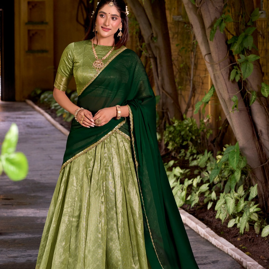 Prathima Silk Zari Weaving Lehenga