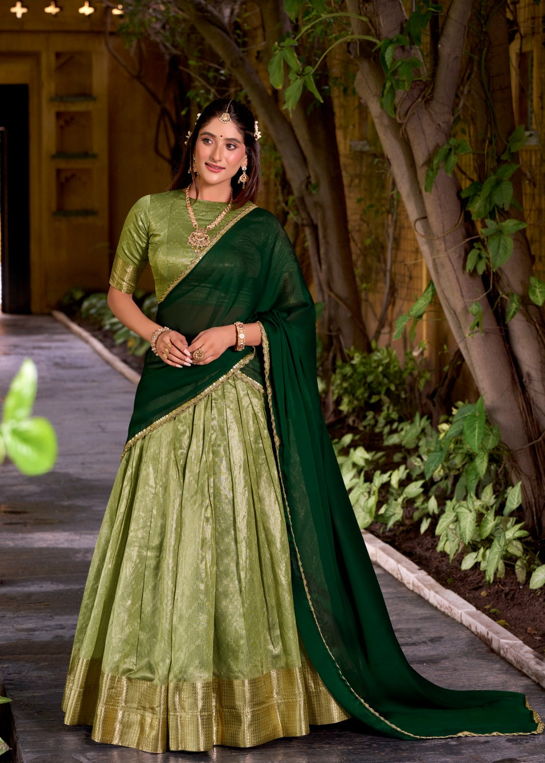 Prathima Silk Zari Weaving Lehenga