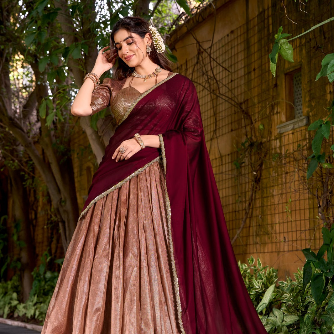 Prathima Silk Zari Weaving Lehenga