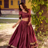 Swasthika Cotton Zari Woven Lehenga