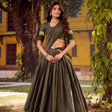 Swasthika Cotton Zari Woven Lehenga