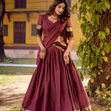 Swasthika Cotton Zari Woven Lehenga