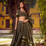 Swasthika Cotton Zari Woven Lehenga