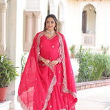 Designer Silk Embroidered Gown