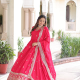 Designer Silk Embroidered Gown