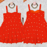 Fancy Orange Georgette Suit