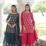 Premium Embroidered Top Sharara