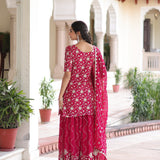 Premium Embroidered Top Sharara