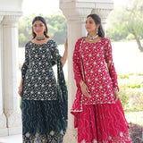 Premium Embroidered Top Sharara