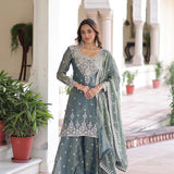 Shiny Embroidered Suit Collection