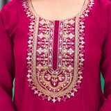 Attractive Pink Vichitra Suit