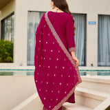 Attractive Pink Vichitra Suit
