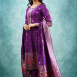 Sanvi Blended Paithani Silk Suit