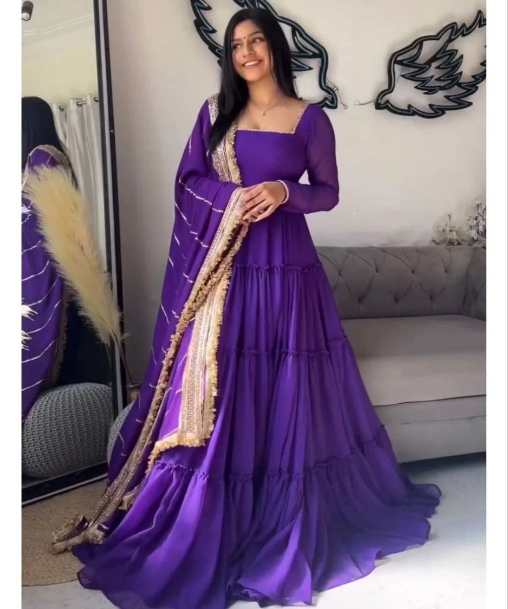 Elegant Flair Georgette Gown