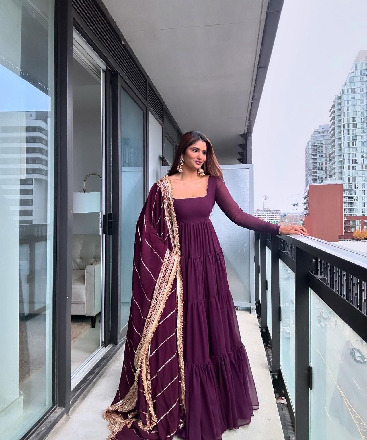 Elegant Flair Georgette Gown