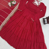 Elegant Flair Georgette Gown