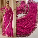 Blockbuster Mirror Work Saree