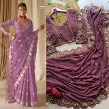 Blockbuster Mirror Work Saree