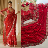 Blockbuster Mirror Work Saree