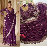 Blockbuster Mirror Work Saree