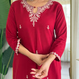Designer Embroidered Straight Kurta