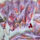 Modern Floral Print Anrkali Suit