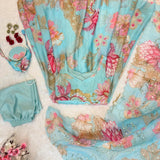 Modern Floral Print Anrkali Suit