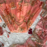 Modern Floral Print Anrkali Suit