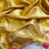 Golden Rekha Tissue Silk Saree