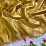 Golden Rekha Tissue Silk Saree